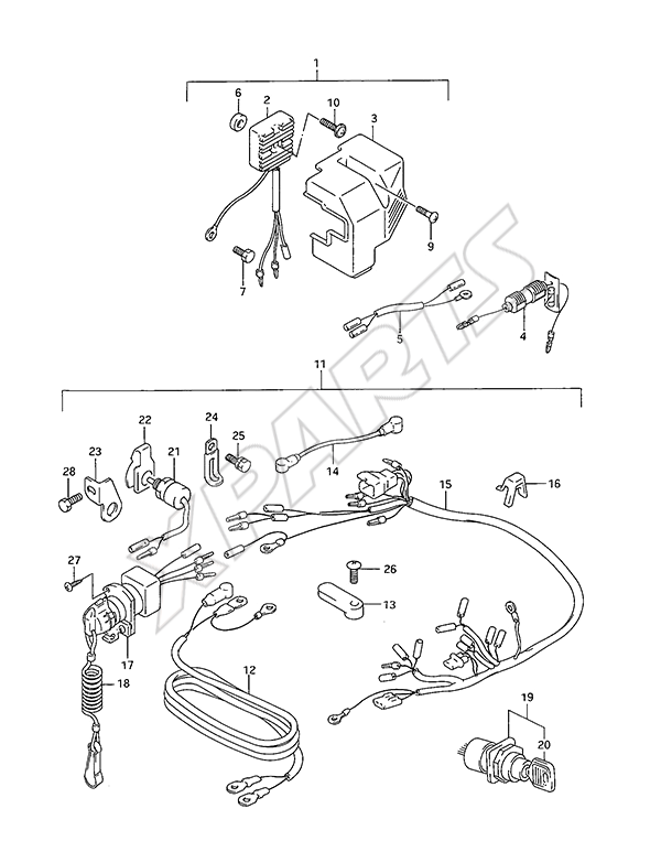  Opt: Electrical(Manual Starter 2) til Suzuki motor